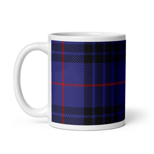 MacKay or Morgan Blue Tartan Mug - Image 2