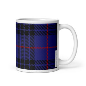 MacKay or Morgan Blue Tartan Mug